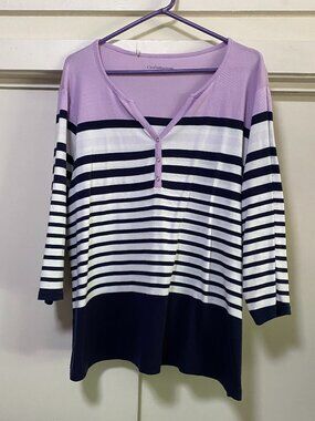 Croft & Barrow, 3/4 length sleeve, three tier tunic, size 3X